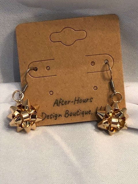 Earrings-Christmas - Bow-Sm