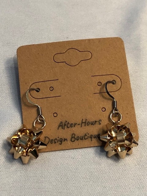 Earrings-Christmas - Bow-Sm