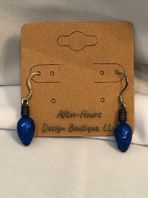 Earrings-Christmas - Bulb-Glitter