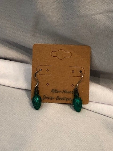 Earrings-Christmas - Bulb-Glitter