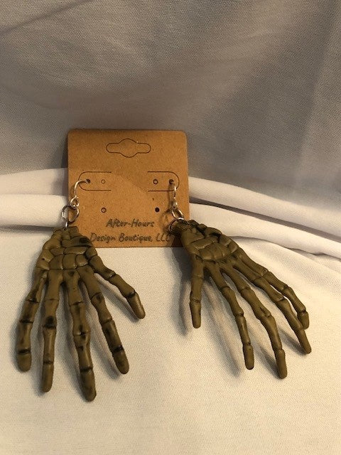 Earrings-Halloween - Skeleton hands