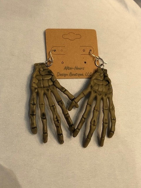 Earrings-Halloween - Skeleton hands