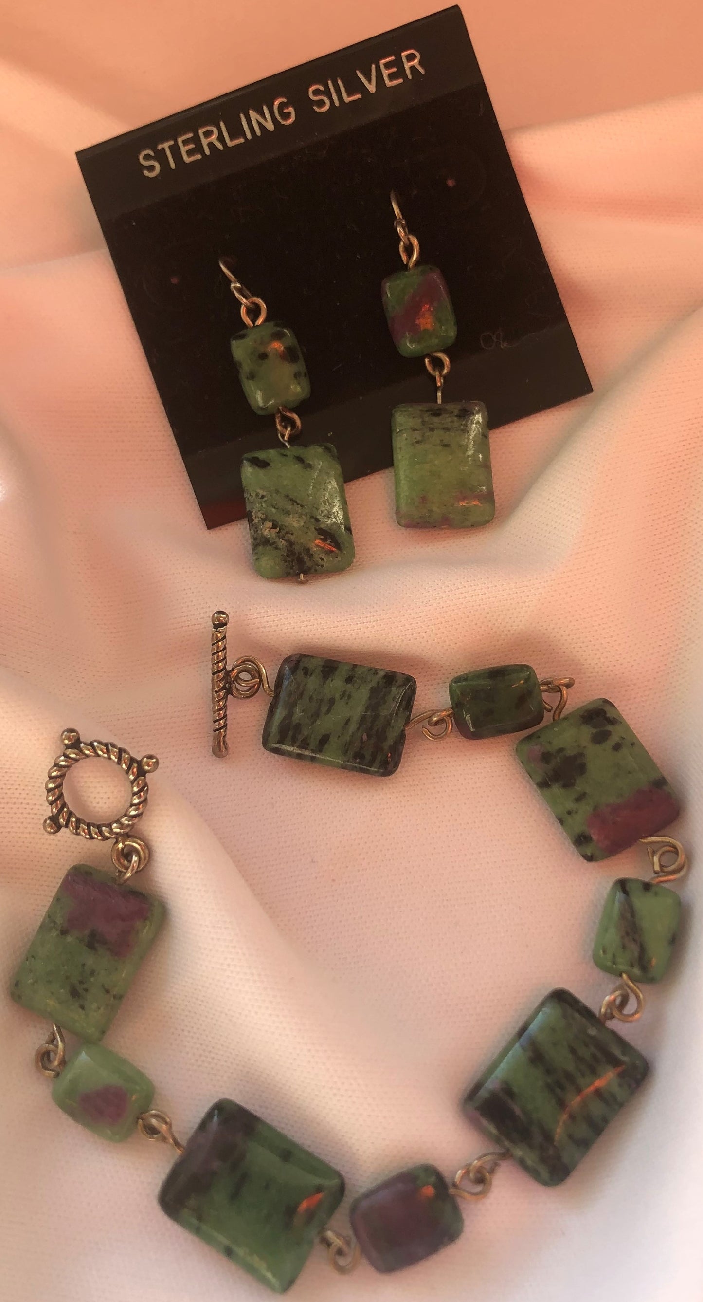 Bracelet & Earring - Green Glam