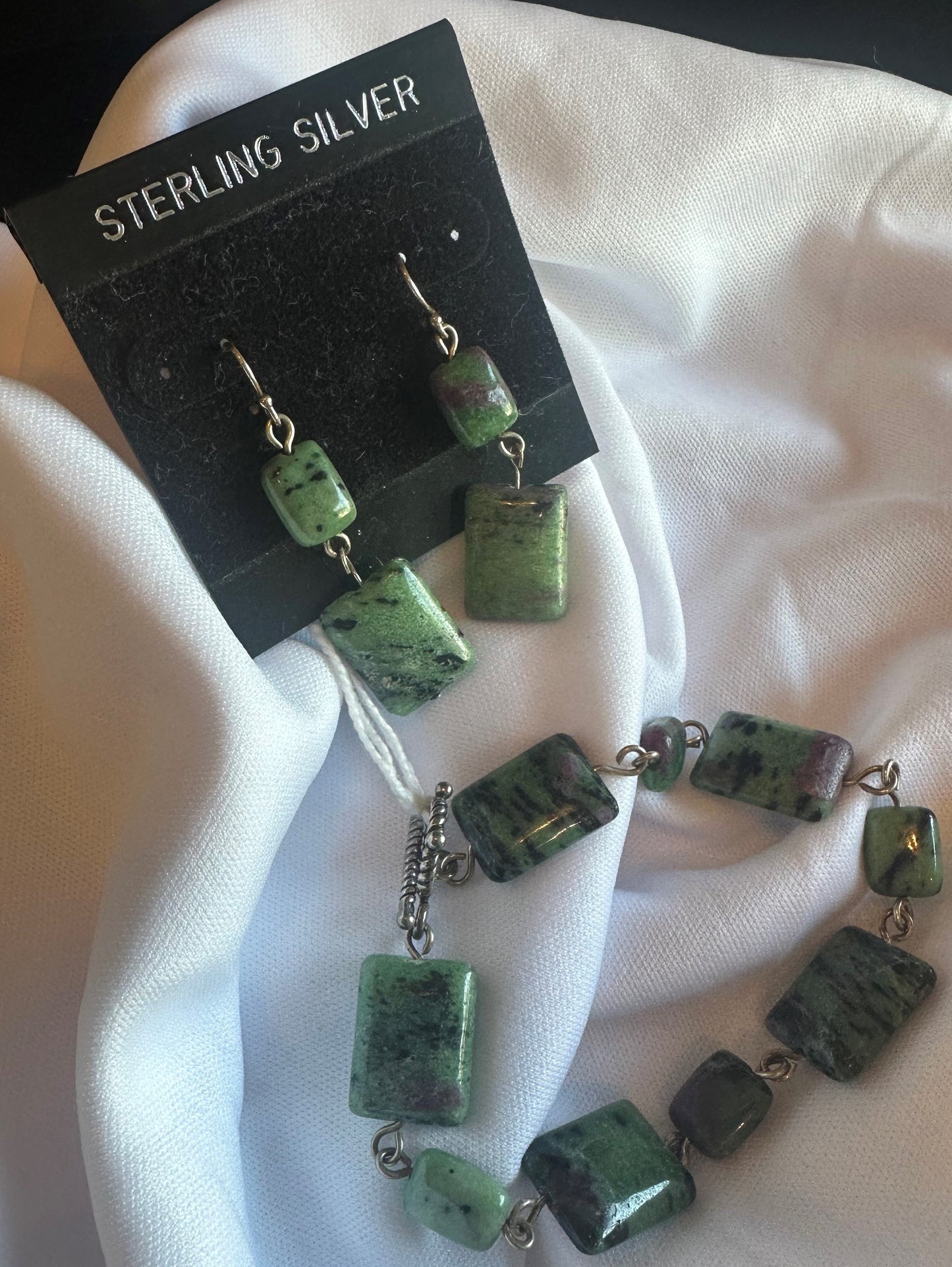 Bracelet & Earring - Green Glam