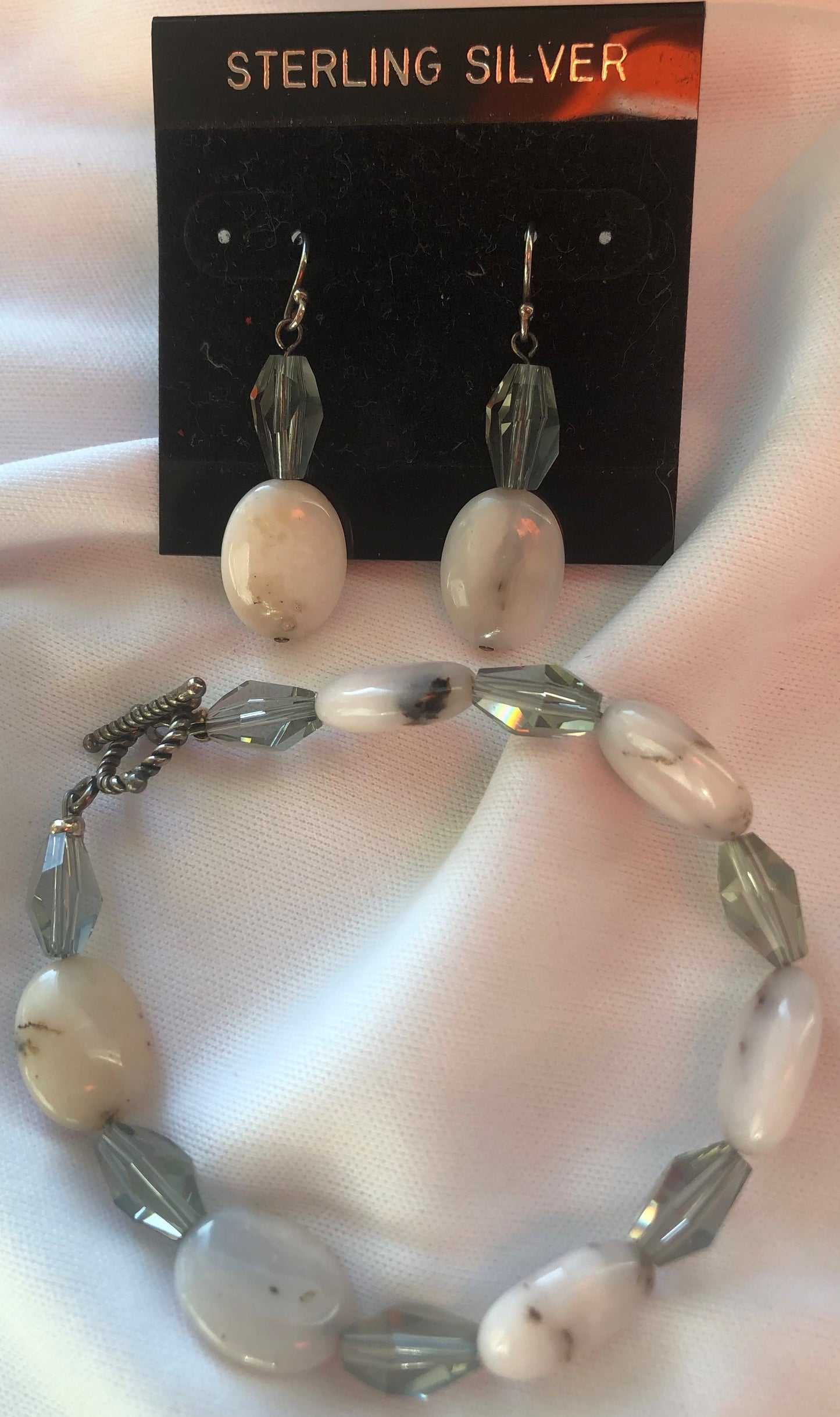 Bracelet & Earring - Pink Diamond